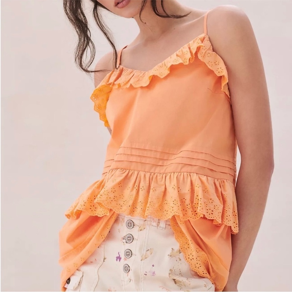 NWT Anthropologie x Mare Mare Beachy Josephine Eyelet Lace Sleeveless Top Size S